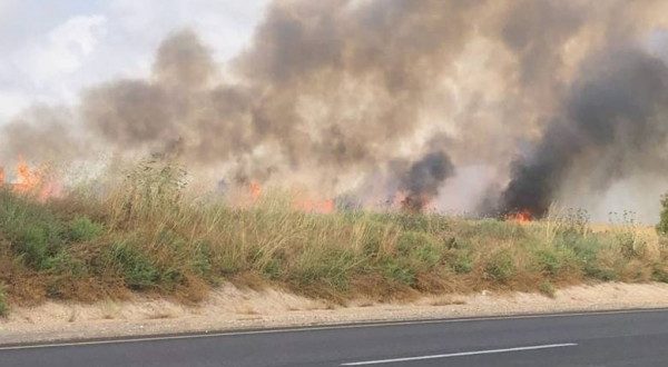 Burning balloon causes fire at Erez Crossing
