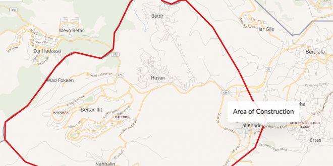 Settlement expansion will isolate Battir and surrounding villages