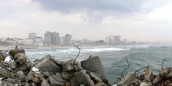 Sewage pollution in Gaza beaches
