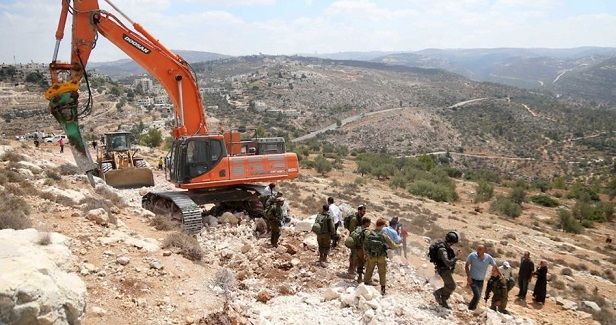 Israeli army bulldozes Palestinian-owned land north of Salfit