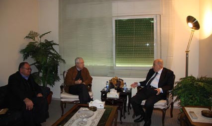 Hawatmeh meets with Salim AlZaanoun the Chairman of the Palestinian National Council
