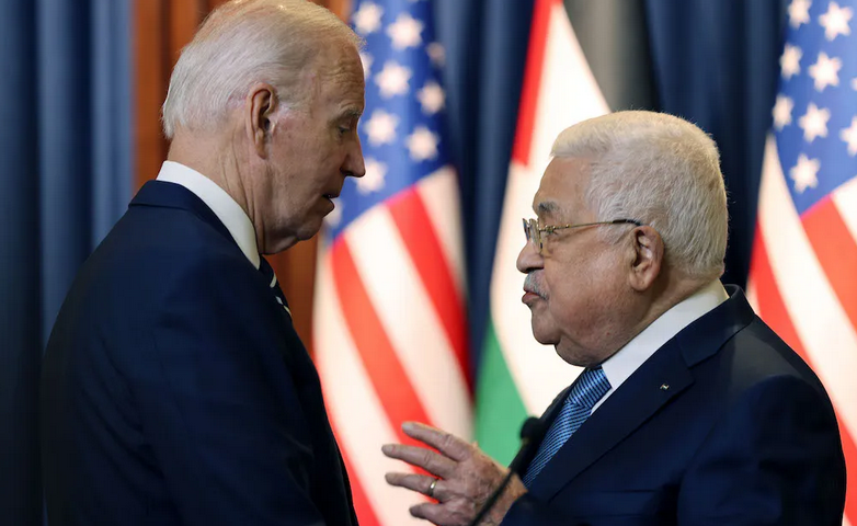 Abbas tells Biden he 'extends hand' for peace with Israel