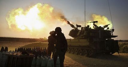 Israeli shelling on central Gaza
