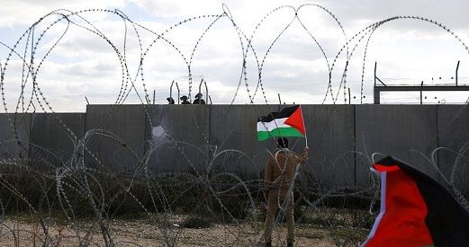 Popular march in Bilin in support for Occupied Jerusalem