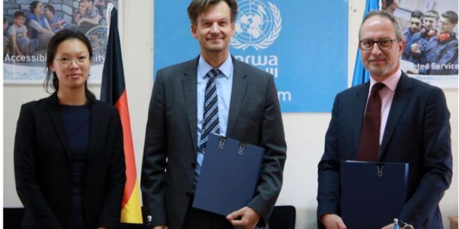 Germany contributes 25 million euros in support of Palestine refugees in Gaza and Lebanon