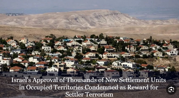 Netanyahus Gov. rewards terrorist settlers with A new wave of building settlement units