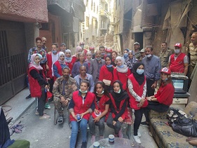 مخيم اليرموك حملة تطوعية لفريق ( أشد )التطوعي في مخيم اليرموك تحت شعار 