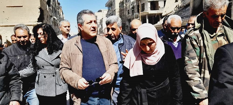 محافظ دمشق يتفقد الواقع الخدمي في مخيم اليرموك