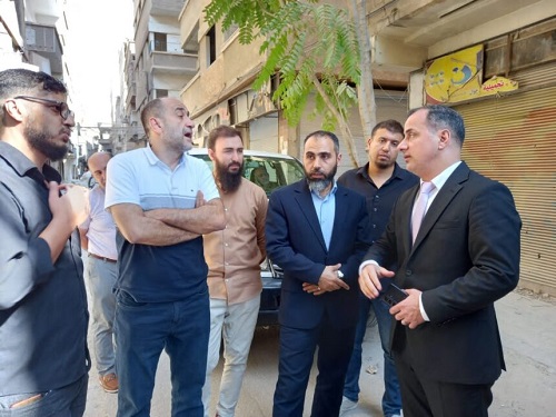 مدير صحة دمشق ومدير هيئة اللاجئين يتفقدان الواقع الطبي في مخيم اليرموك