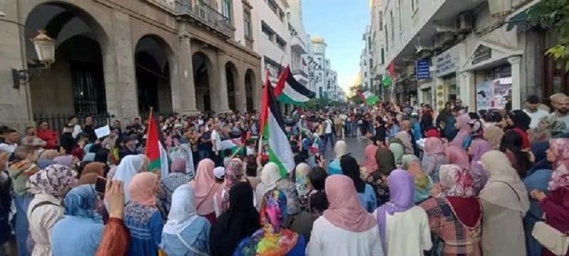 دعما للشعب الفلسطيني ورفضاً للتطبيع.. 11 مدينة مغربية تحيي الذكرى 75 للنكبة الفلسطينية