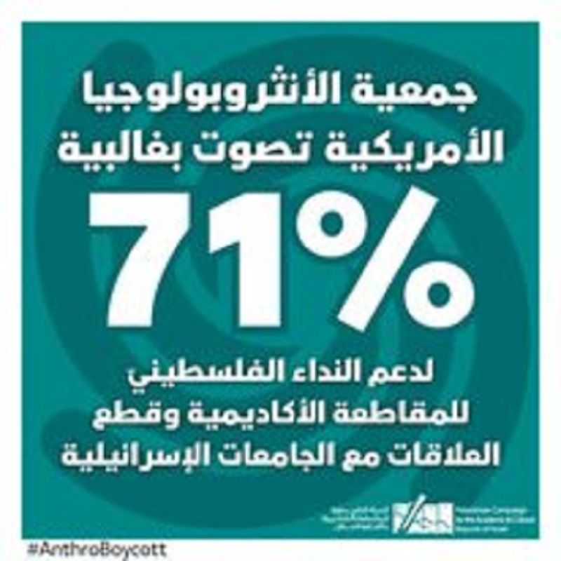 جمعية الأنثروبولوجيا الأمريكية تصوت بغالبية 71% دعماً للمقاطعة الأكاديمية