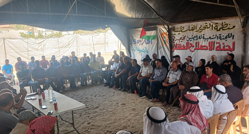 ندوة سياسية في مخيم رفح.. أبو معمر: الوحدة الوطنية صمام أمان للقضية الفلسطينية