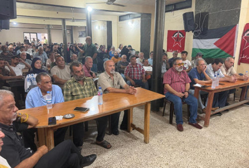 ندوة في عين الحلوة للجبهة الديمقراطية حول الانتخابات وقضايا اللاجئين     يوسف احمد: لتوفير بيئة وطنية سليمة تعزز مشاركة الجميع في انتخابات المجلس الوطني الفلسطيني