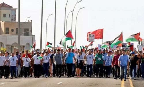 الرئيس الكوبي يقود مسيرة للتضامن مع فلسطين أمام السفارة الأميركية