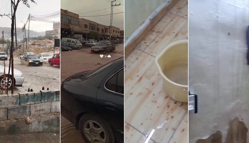 الأمطار تغرق منازلاً وتخفي حفراً عميقة في مخيم غزة بالأردن وسط مطالب بحلول