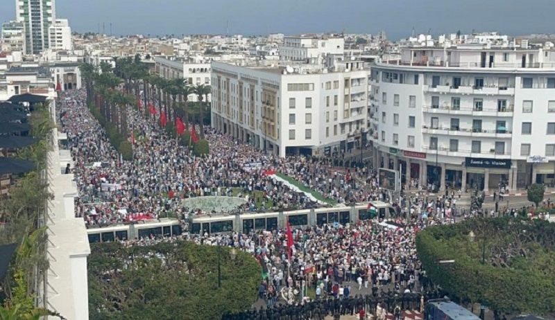 حشود شعبية ضخمة في المغرب وتونس دعماً لغزّة وضد التطبيع