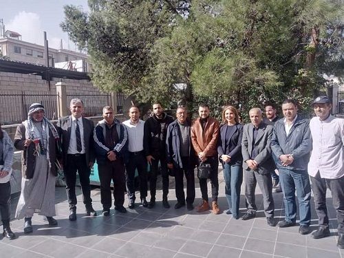 <<الديمقراطية / إقليم سوريا > > ودائرة الاعلام والتوثيق في الجبهة والمكتب الاعلامي لإقليم سوريا في وقفة تضامنية مع قناة الميادين رفضاً وتنديداً بقرار الاحتلال وقف نشاط الشبكة في فلسطين المحتلة