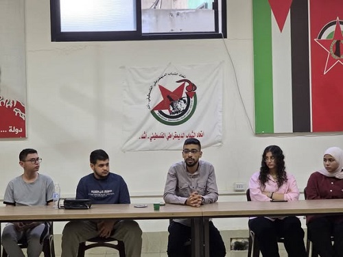 قطاع الشباب والطلاب في الجبهة الديمقراطية ينظّم ورشة عمل في مخيم برج البراجنة حول المشاركة السياسية للشباب الفلسطيني