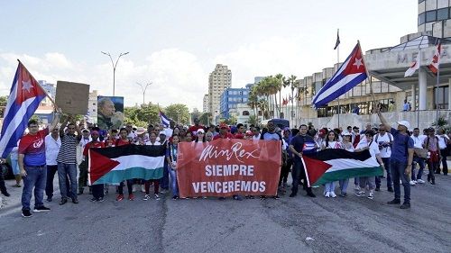 مظاهرات حاشدة في كوبا دعما لفلسطين
