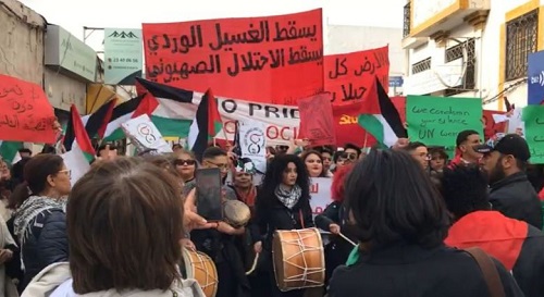 في اليوم العالمي للمرأة … نساء تونس يتضامن مع نساء فلسطين