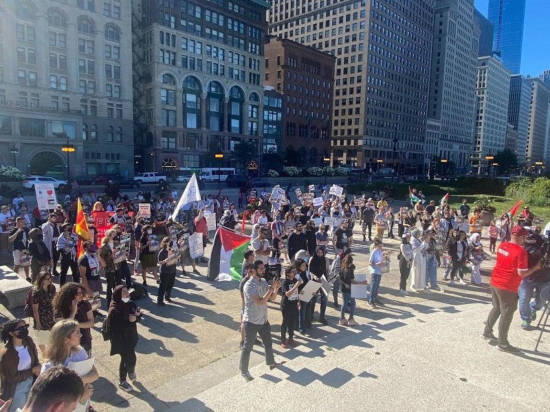 مسيرات في شيكاغو ونيويورك تضامناً مع فلسطين ورفضاً للعدوان على غزة